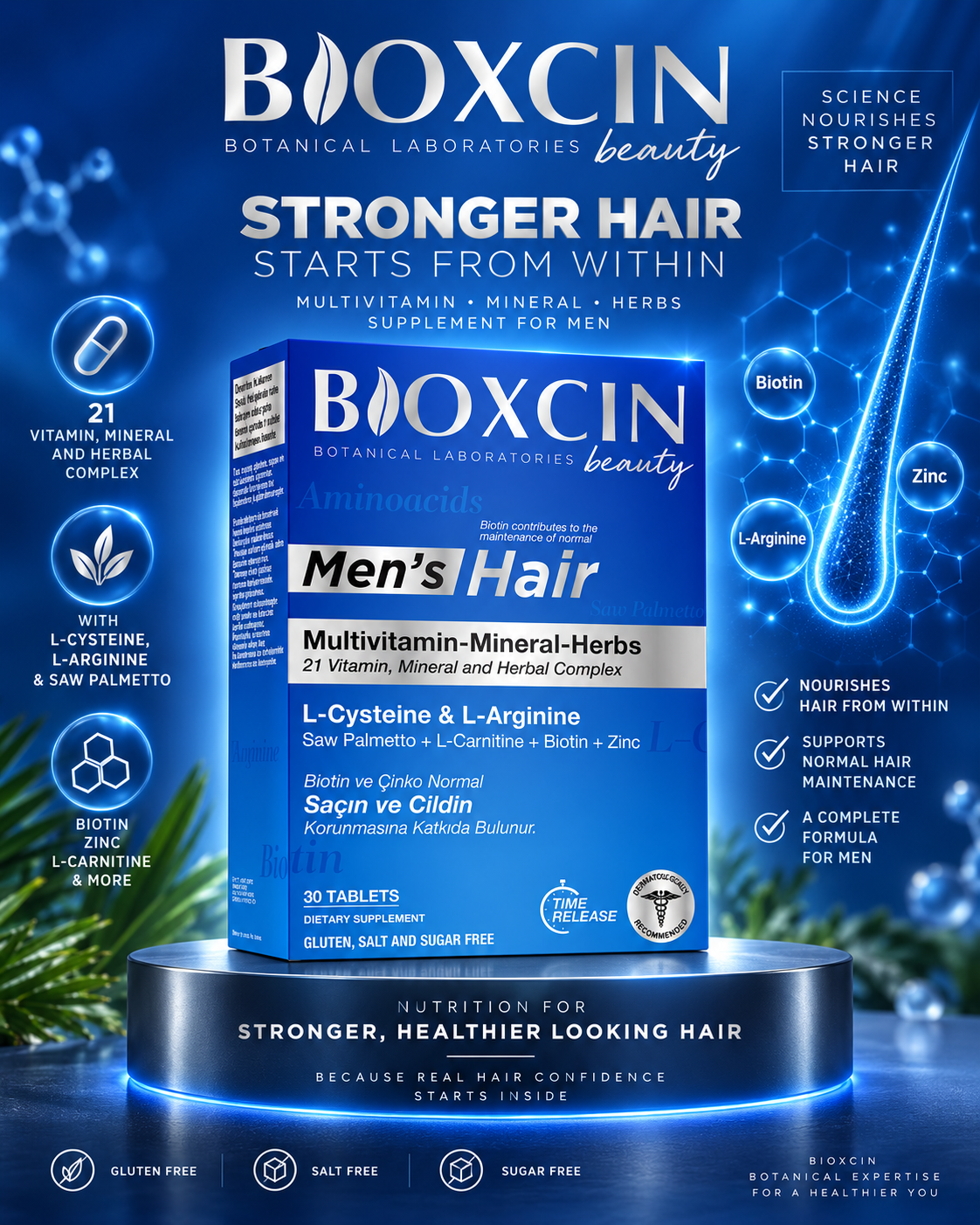 Bioxcin Men's Hair Multivitamin 30 Tablets