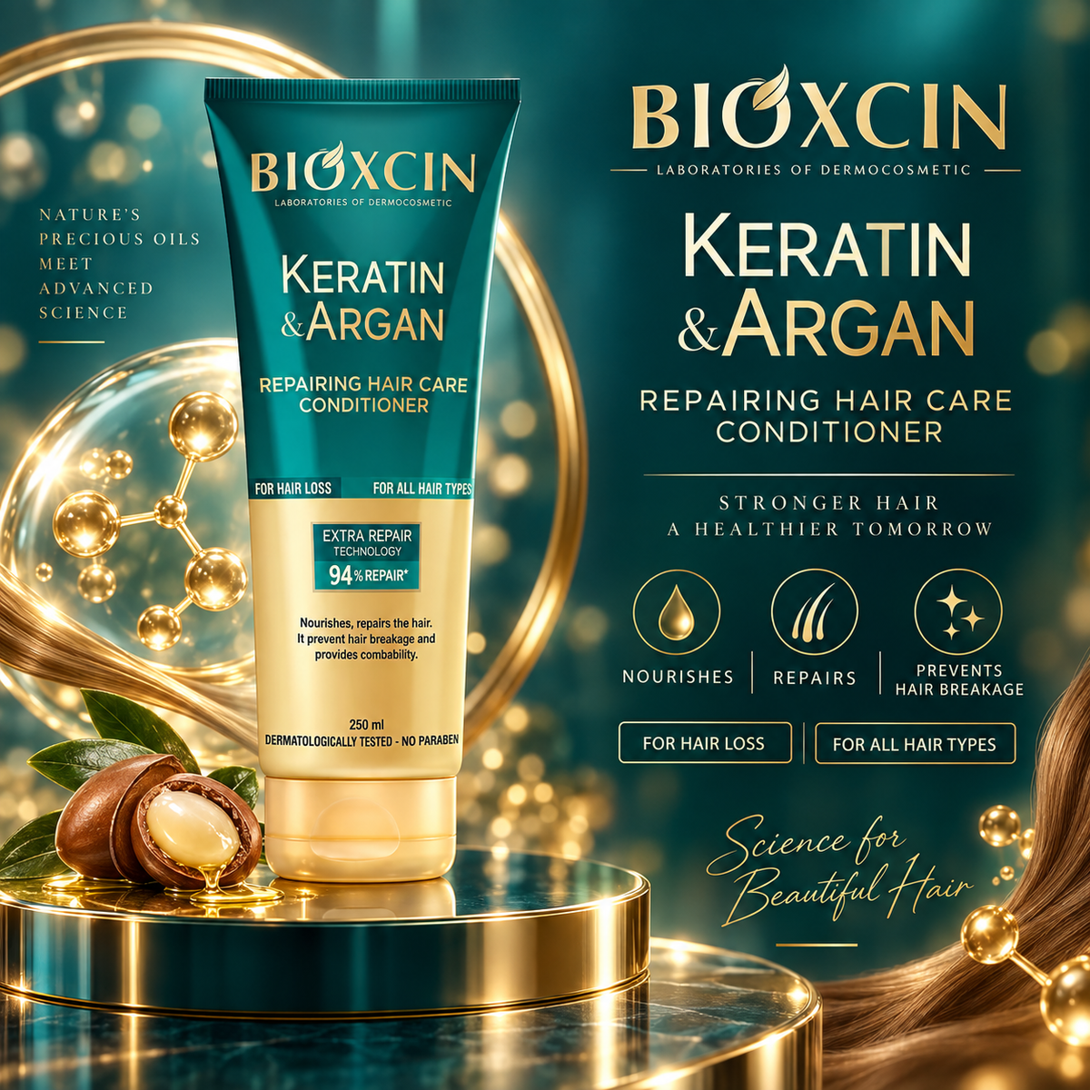 Bioxcin Keratin & Argan Repairing Conditioner