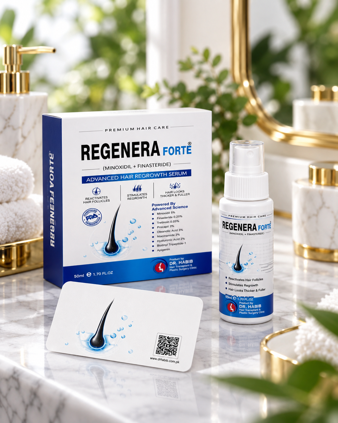Targeted topical hair care, featured first.
