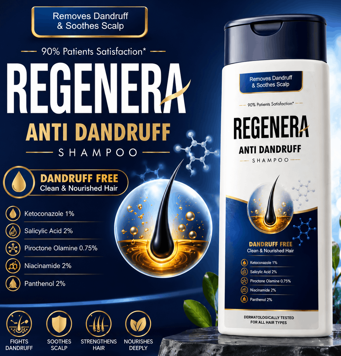 Regenera Anti-Dandruff Shampoo with Ketoconazole 1% product image 1